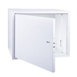 Шкаф настенный 19" АНТИВАНДАЛЬНЫЙ распашной 10U 600×500×500мм, (ШxГxВ) RAL 7035 REXANT 04-2253