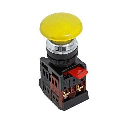 Кнопка AEA-22 желтая NO+NC Грибок EKF pbn-aea-o