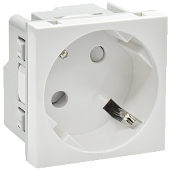 PRIMER РКС-20-30-П-45 Розетка 45град с заземляющим контактом защитной шторкой и винтовым зажимом (2 модуля) белая IEK PR-KK40D-RSZH-2-2-45-K01