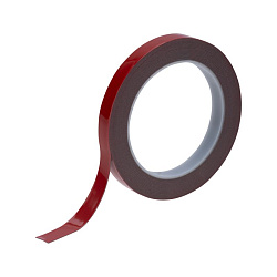 Двухсторонний скотч REXANT, серый, на HBA акриловой основе, 12 мм, ролик 5 м 09-6012