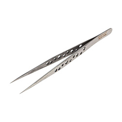 Пинцет прямой узкий 140мм Airy (блистер) REXANT 12-0380