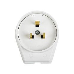 Вилка ВШ для электрической плиты 40А, 250В 2Р+РЕ (ОУ) белая REXANT 11-8519