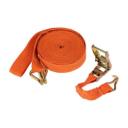 Ремень стяжной для груза, багажный, с крюками и храповым механизмом, 10х0,038м REXANT 80-0243