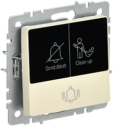 BRITE Кнопка звонка с индикацией для отелей 10А ВС10-1-9-БрКр бежевый IEK BR-V14-2-10-K10