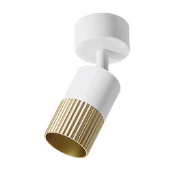 Накладной светильник WOLTA WSL-GU10/S18WG DUO под лампу GU10 Белый/золото  D55x170 WSL-GU10/S18WG