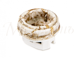 Розетка ретро фарфоровая , двухполюсная, с заземляющим контактом  ((D70x20,16А, 250В, IP20, без подъ GE70301-19k