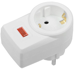 Сетевой фильтр СФ-01 1 место с заземлением 16А/250В белый IEK WFP10-16-01-K01