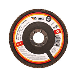 Круг лепестковый торцевой, P120, 125х22,2мм KRANZ KR-90-0017
