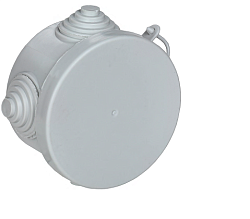 Коробка распаячная КМ для открытой проводки D=65х40мм IP54 4 гермоввода (7035) GENERICA UKO21-065-040-000-K03-54