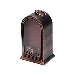 Светодиодный камин Фьюжн с эффектом живого огня 14,7x11,7x25 см, батарейки 2хС (не в комплекте) USB, бронзовый 511-038