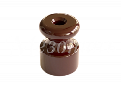 Изолятор фарфоровый в комплекте с саморезом для наружного монтажа витой электропроводки,  D18,5х24мм, GE70027-04