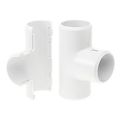 Тройник разборный белый d25 мм (30шт/300шт уп/кор) Промрукав PR.07325б