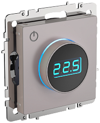 BRITE Термостат электронный с индикацией ТС10-1-БрЖ жемчуг IEK BR-RT11-K36