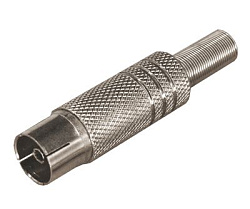 TV-разъем гнездо никелированный c пружиной PROconnect 05-2014-4