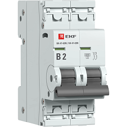 Авт. выкл. 2P 2А (B) 6кА ВА 47-63N EKF PROxima M636202B