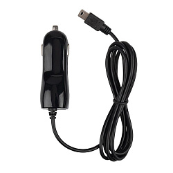 Автозарядка в прикуриватель microUSB (АЗУ) (5 V, 1000 mA) шнур прямой 1.2 м черная REXANT 16-0250