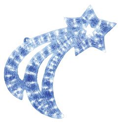 Акриловая светодиодная фигура "Летящая Звездочка" 62X41X2.5см, 77 светодиодов, IP44 понижающий транс 513-345
