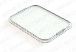 Стекло пластиковое 104х79мм для электрощитов с толщиной стенки 0.8-1мм. цвет-ПРОЗРАЧНЫЙ (10/500шт) GE60060