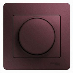 Светорегулятор (диммер) Glossa поворотный 300Вт в сборе баклажан. SchE GSL001134 463614