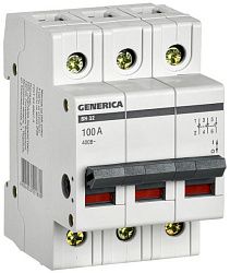 Выключатель нагрузки (мини-рубильник) ВН-32 3Р 100А GENERICA MNV15-3-100