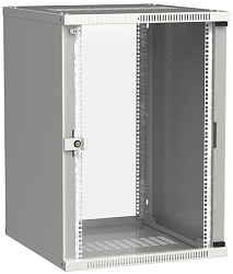 ITK Шкаф настенный LINEA WE 18U 600х650мм дверь стекло серый LWE3-18U67-GF