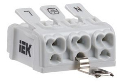 Клемма пружинная соединительная КСПз3-L+N+PE IEK UKZ-B06-3P-F0-E1-10