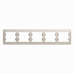 Рамка 5-м Glossa горизонт. молоч. SE GSL000905 454502