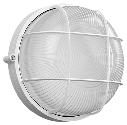 Светильник НПП1302 круг с решеткой 60Вт IP54 белый IEK LNPP0-1302-1-060-K01