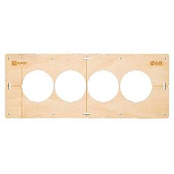 Шаблон для подрозетников c 4 отв. диам. 68 мм EKF Expert sh-d68-4