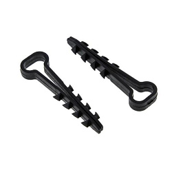 Дюбель-хомут для плоского кабеля (5-8мм) черный (100шт.) EKF plc-nccf-5x8b