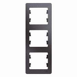 Рамка 3-м Glossa вертикал. графит SE GSL001307 454525