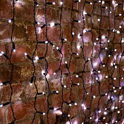 Гирлянда светодиодная Занавес 2х1,5м 300 LED БЕЛЫЙ черный ПВХ IP65 эффект мерцания 230В нужен блок 303-500 NEON-NIGHT 235-231