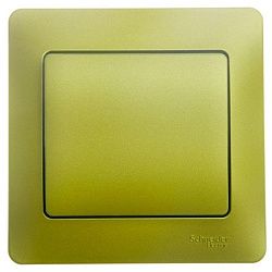 Выключатель 1-кл. СП Glossa 10А IP20 (сх. 1) 10AX в сборе фисташк. SE GSL001012 454399