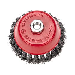 Щетка чашечная для УШМ, крученая стальная проволока, 125мм, М14 KRANZ KR-91-1235