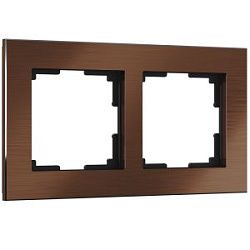 Рамка на 2 поста Aluminium (коричневый алюминий) Werkel W0021714