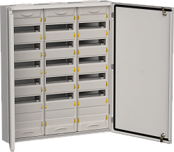 TITAN 5 Корпус металлический ЩРн-216 (3х72) 960х830х140мм IP54 серый (две двери) IEK TI5-50-N-3X072-54-7035