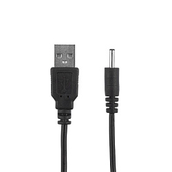 Кабель USB штекер - DC разъем питание 1,4х3,4 мм, спираль 1,5 метра REXANT 18-0235