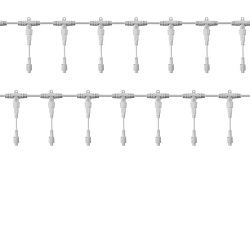 Разветвитель - шина для уличных гирлянд Professional (1 вход, 20 выходов), белый ПВХ 315-407