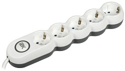 Удлинитель У05В 5 мест с заземлением 1,5м 3х1,5мм2 16А/250В UNO IEK WYP53-16-05-D15-ZK