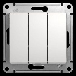 Выключатель 3-кл. СП Glossa 10А IP20 (сх. 1+1+1) 10AX механизм бел. SE GSL000131 275146