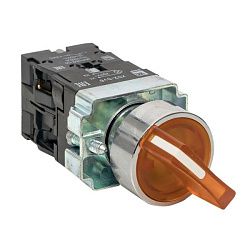 Переключатель BD21 2P c желтой подсветкой 230В NO EKF xb2-bk21-y-230