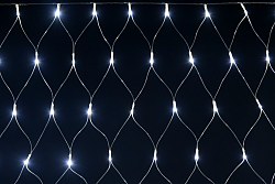 LIGHTING Гирлянда сеть 1,5х1,5м 160 светодиодов белый свет IP20 прозрачный шнур 3м 230В контроллер 8 сцен IEK LGDB410-2-160-L1-T-S-44