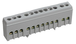 Шина L "фаза" в корпусном изоляторе на DIN-рейку ШНИ-6х9-12-К-Ср IEK YNN10-69-12KD-K02