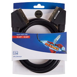 Шнур SCART - SCART (21pin) 1,5м, Gold REXANT 06-3075