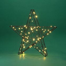 Металлическая 3D-фигура Звезда 35см, цвет свечения теплый белый, питание 3хAA (не в комплекте) NEON-NIGHT 513-706
