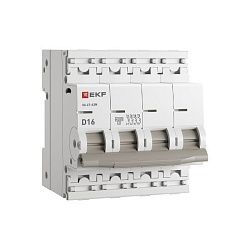 Авт. выкл. 4P 16А (D) 4,5kA ВА 47-63N EKF PROxima M634416D
