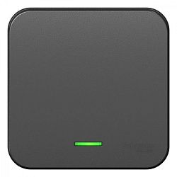 Выключатель 1-кл. ОП Blanca 10А IP20 (сх. 1) 250В с подсветкой с изолир. пластиной антрацит SE BLNVA101116 1210623