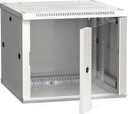 ITK Шкаф настенный LINEA W 6U 600х600мм дверь стекло RAL 7035 LWR3-06U66-GF