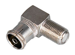 Переходник угловой гнездо F – гнездо TV REXANT 05-4312
