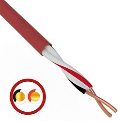 Кабель для пожарной сигнализации КПСВВнг(А)-LS 1x2x0,75мм², бухта 200м REXANT 01-4861